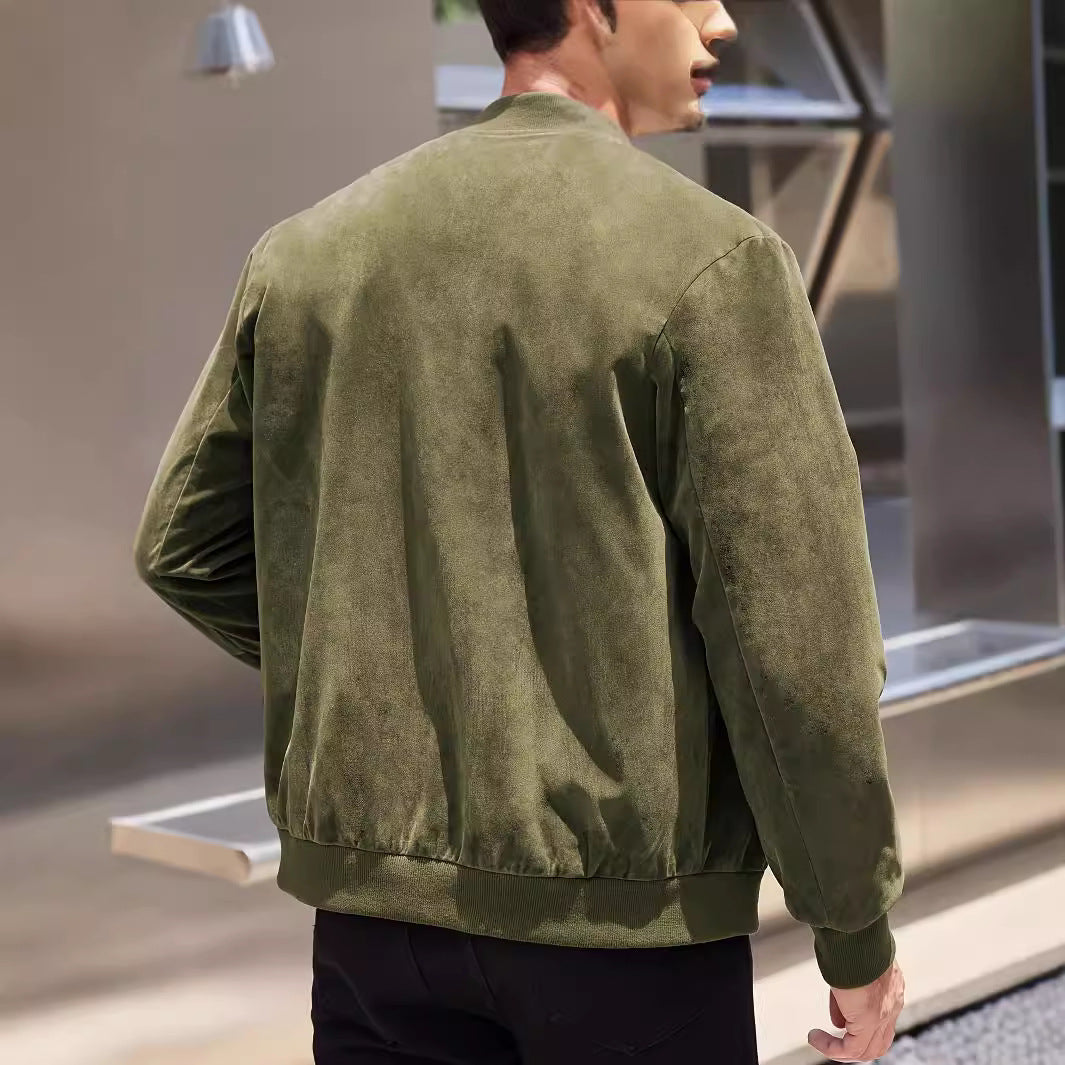 Cazadora Bomber Para Hombre Con Cierre De Cremallera | Ideal Para Uso Diario Y Actividades Urbanas