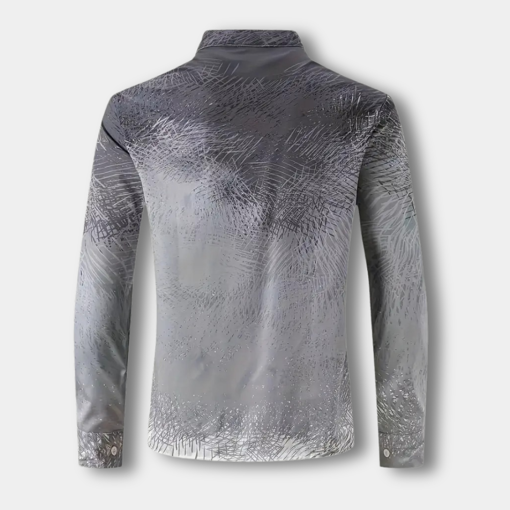 Polo con Cuello Mao y Estampado Frontal para Hombres | Ideal para Uso Diario