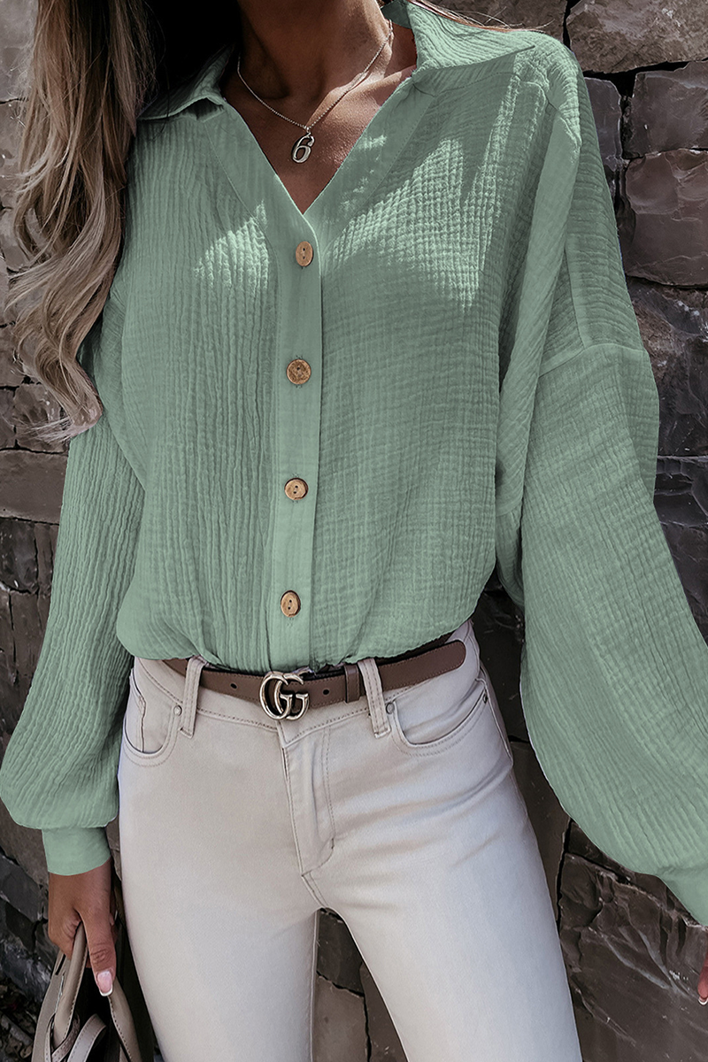 Blusa Con Cuello Rabatido Y Cierre Abotonado Para Mujer | Ideal Para Uso Profesional O Diario