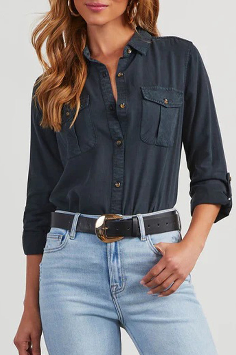 Blusa Con Cuello Clásico Y Cierre De Botones Para Mujer | Ideal Para Uso Diario Y Profesional