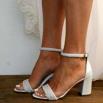 Sandalias De Tacón Con Correa En El Tobillo Para Mujer | Ideales Para Eventos Y Ocasiones Formales