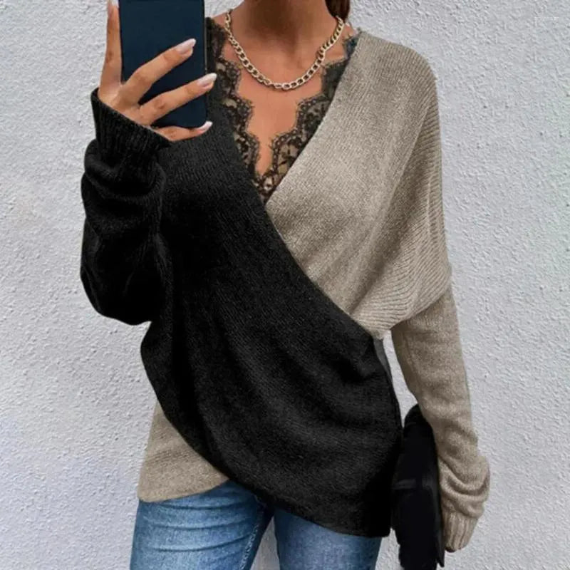 Jersey Tipo Cruzado Con Cuello En V Y Cierre Envolvente Para Mujer | Ideal Para Uso Diario