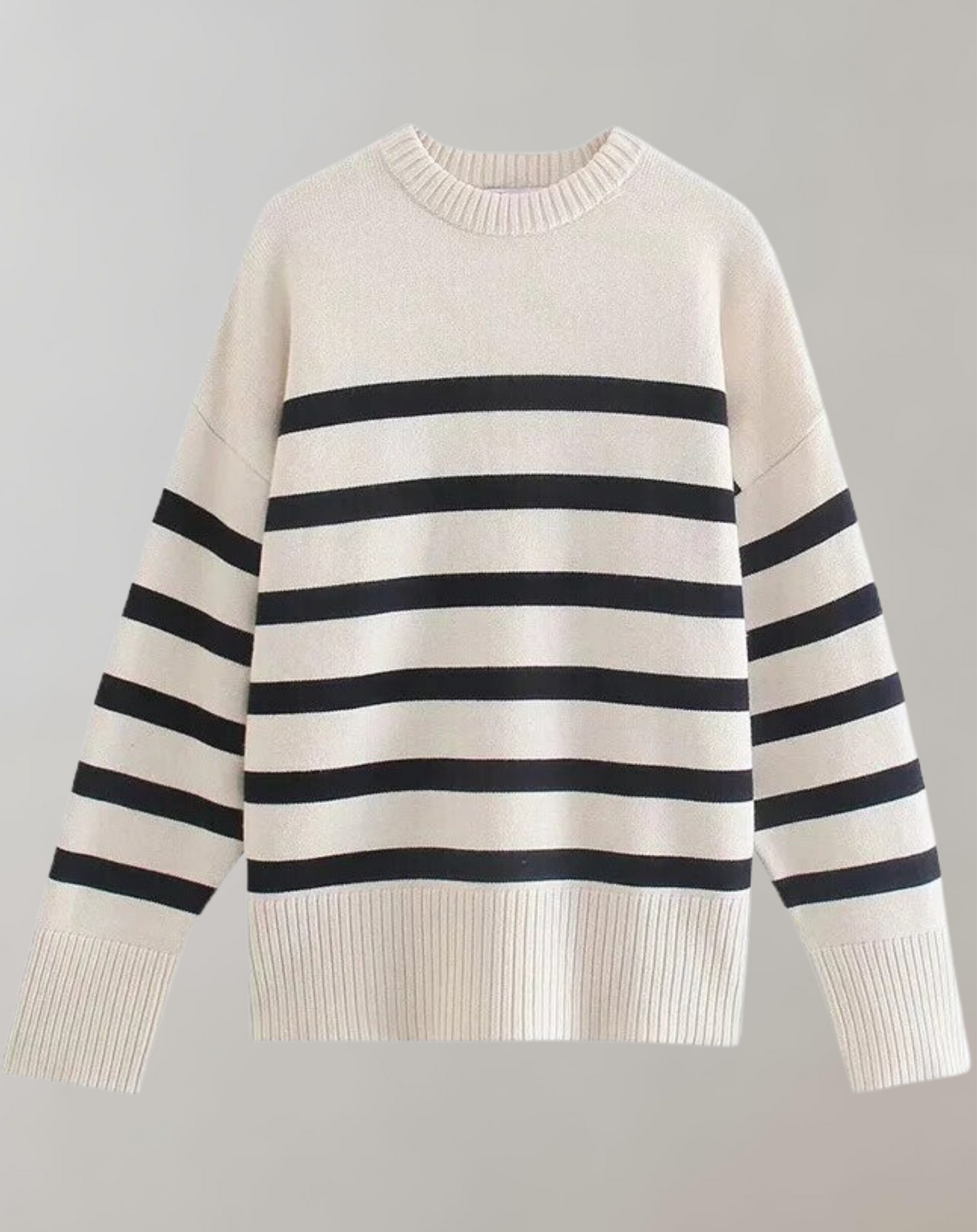 Jersey Con Rayas De Corte Amplio Para Mujer | Ideal Para Uso Diario