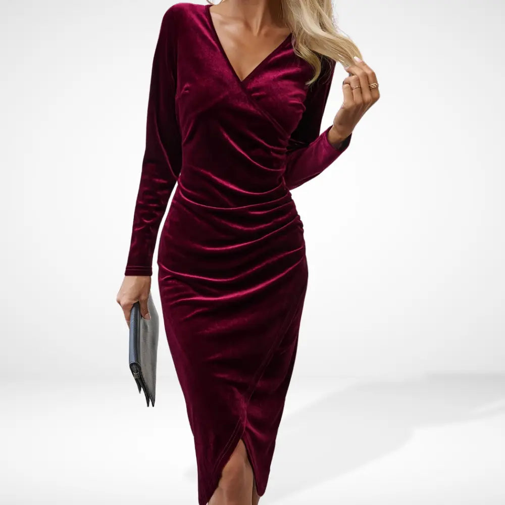 Vestido Cruzado con Efecto Drapeado para Mujer | Ideal para Uso Diario y Ocasiones Semi-Formales
