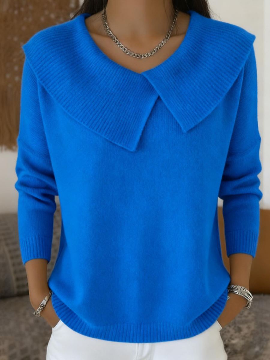 Jersey de Corte Amplio con Cuello Redondo para Mujer | Ideal para Uso Diario en Mi-Temporada