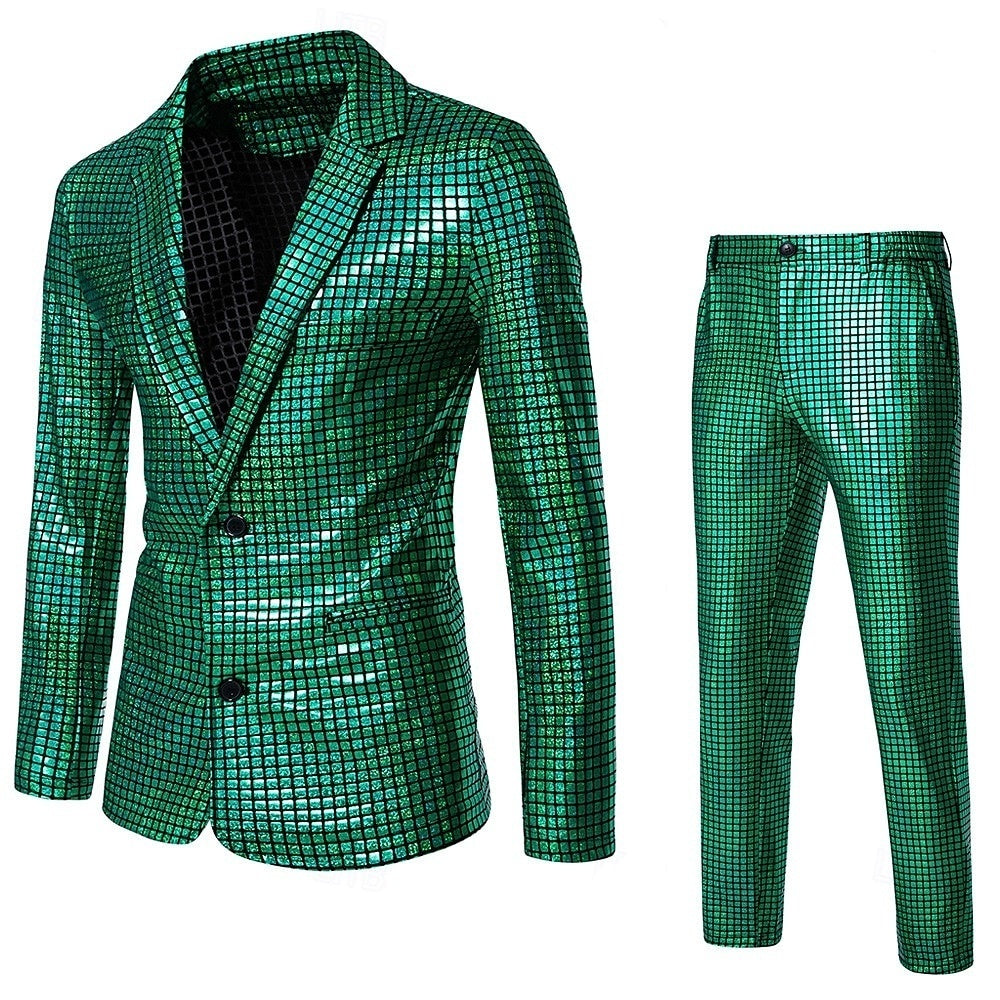 Traje Dos Piezas Para Hombre Con Chaqueta De Botón Simple Y Pantalón | Ideal Para Eventos Formales