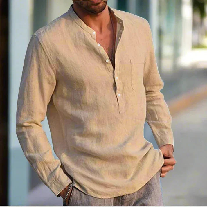 Camisa de Hombre con Corte Holgado para Climas Moderados | Ideal para el Día a Día