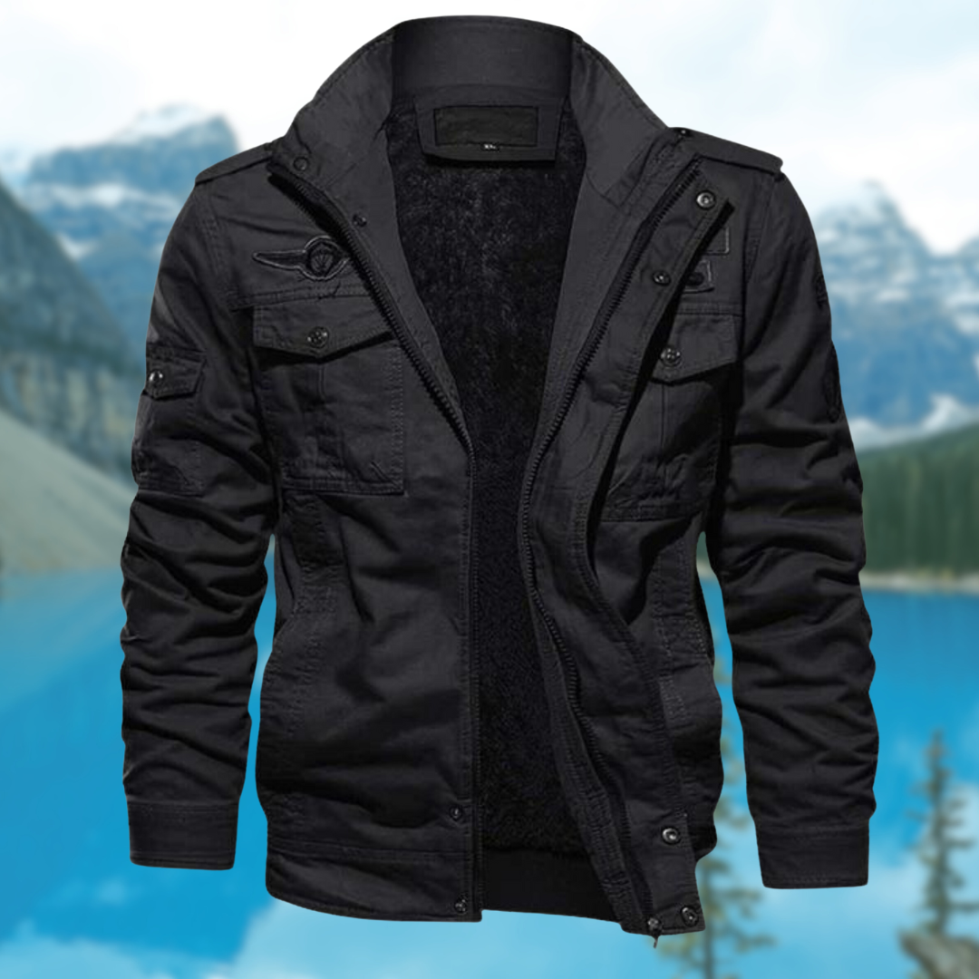 Chaqueta Bomber con Cierre de Cremallera para Hombre | Ideal para Uso Diario