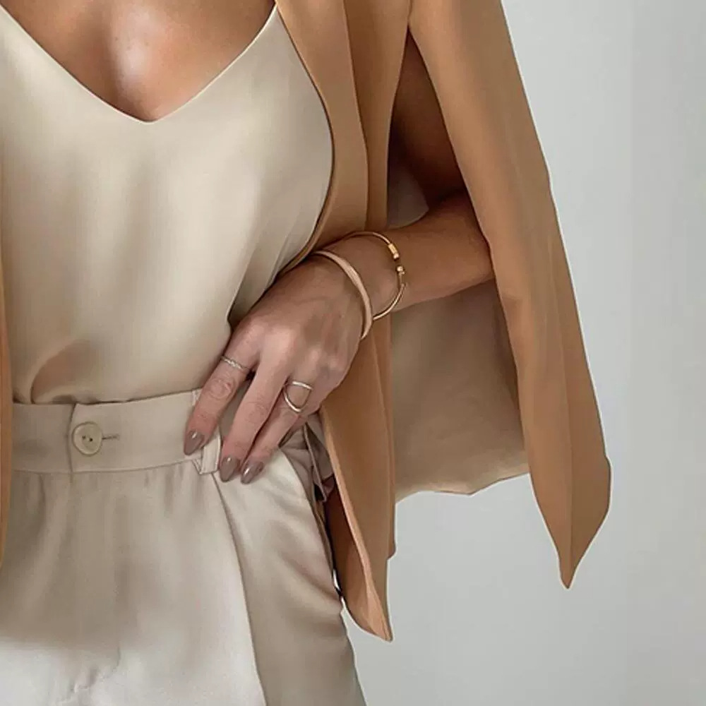Veste Sin Cuello con Bufanda a Juego para Mujer | Ideal para Uso Diario y Ocasiones Variadas