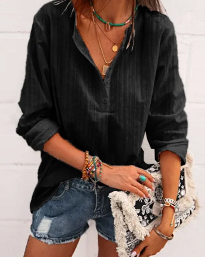 Blusa Con Corte Holgado Y Mangas 3/4 Para Mujer | Ideal Para Uso Diario En Verano