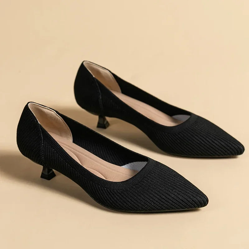 Sandalias de Tacón Slip-On con Punta Fina para Mujer | Ideales para Uso Diario y Ocasiones Variadas