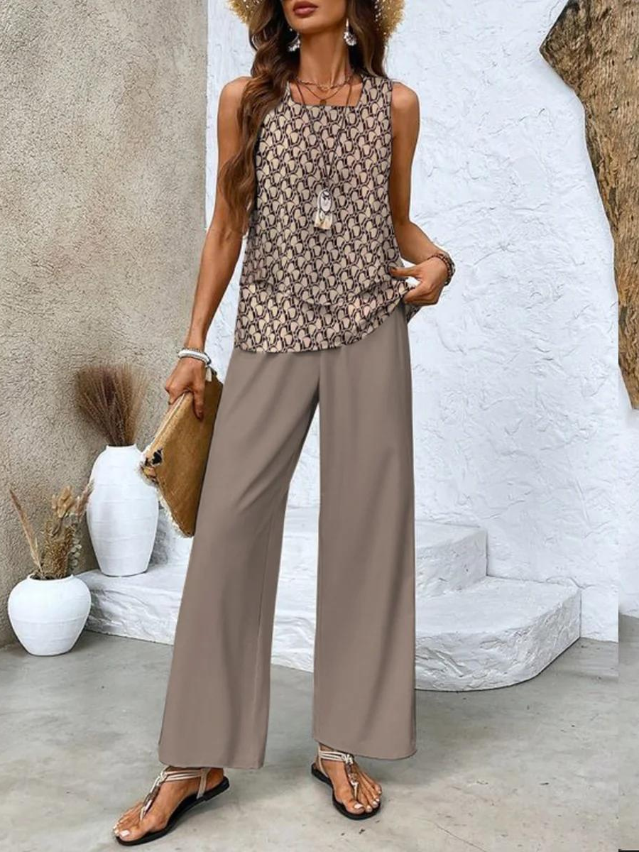 Conjunto de Dos Piezas con Corte Amplio para Mujer | Ideal para Días Cálidos