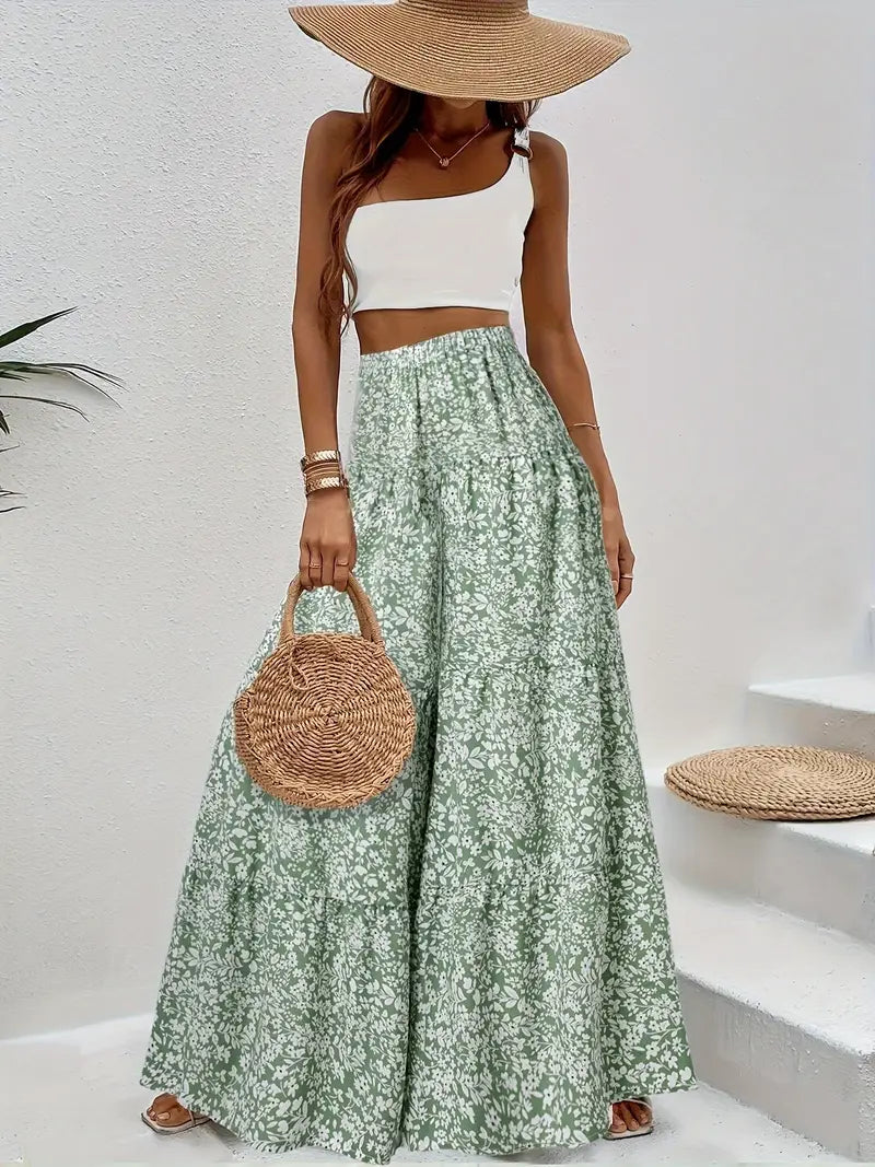 Pantalón Ancho con Cintura Elástica para Mujer | Ideal para Uso Diario y Salidas