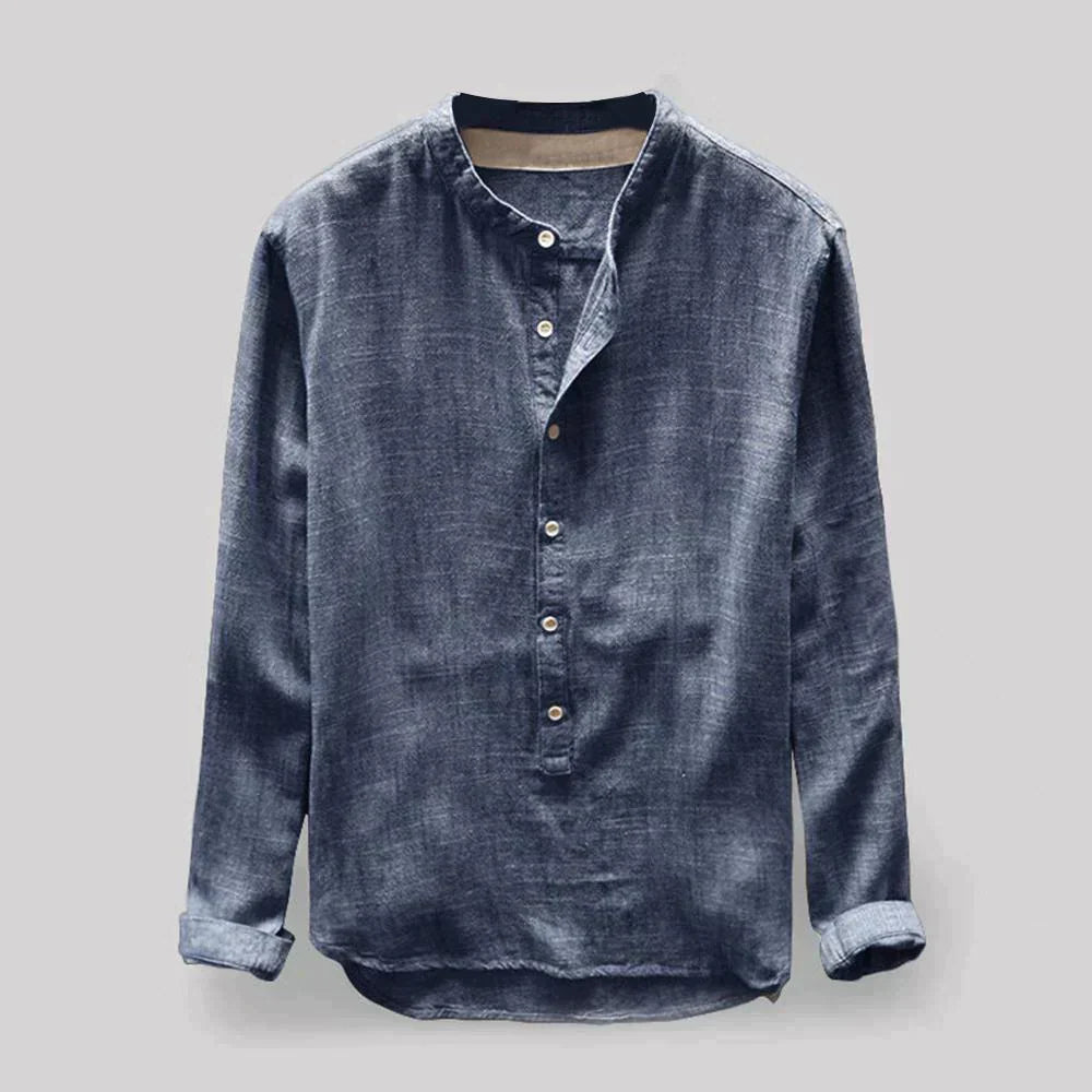 Camisa de Manga Larga de Corte Regular para Hombres | Ideal para Uso Diario y Formal