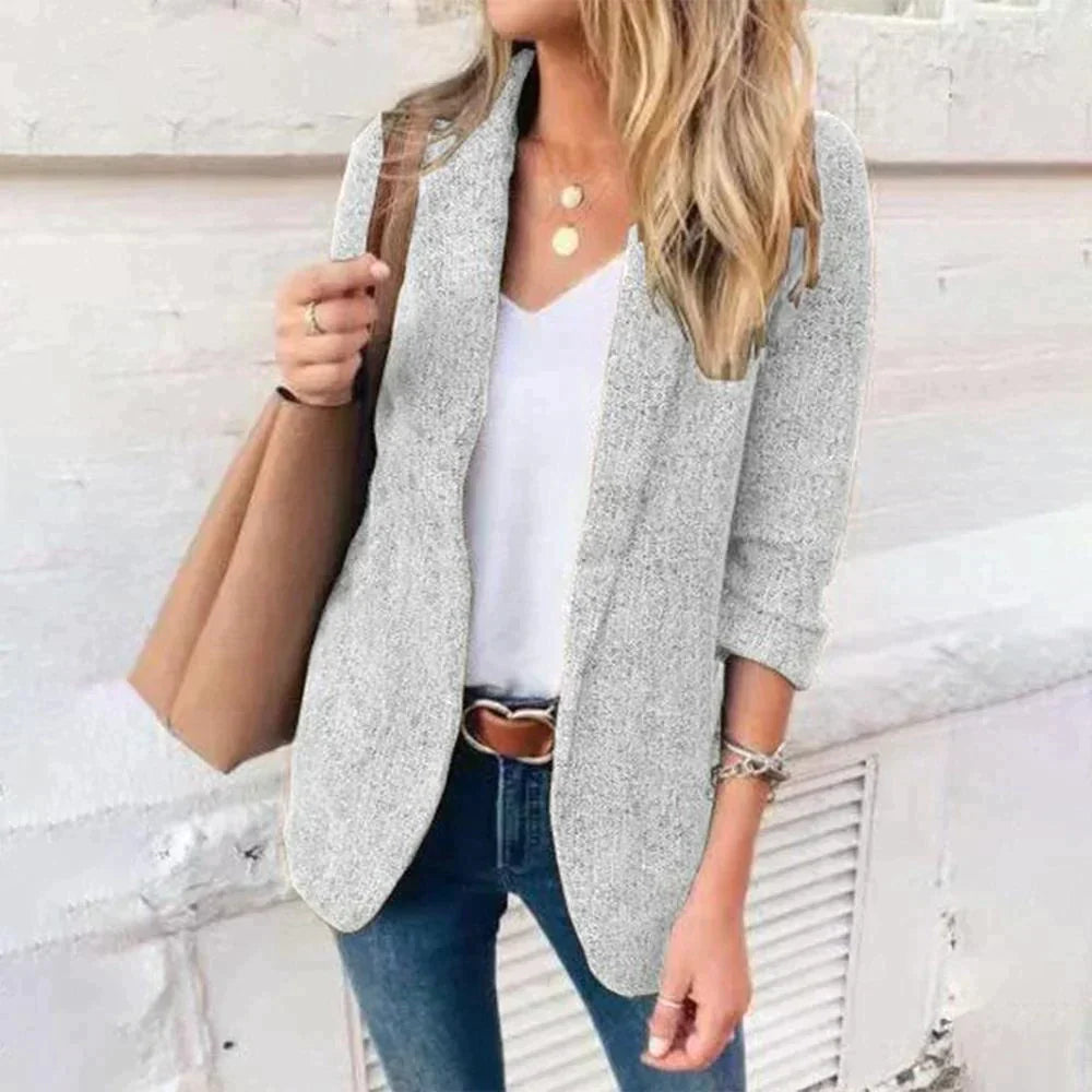 Blazer Ajustado Para Mujer con Mangas Largas y Cierre Frontal | Ideal Para Uso Diario y Formal