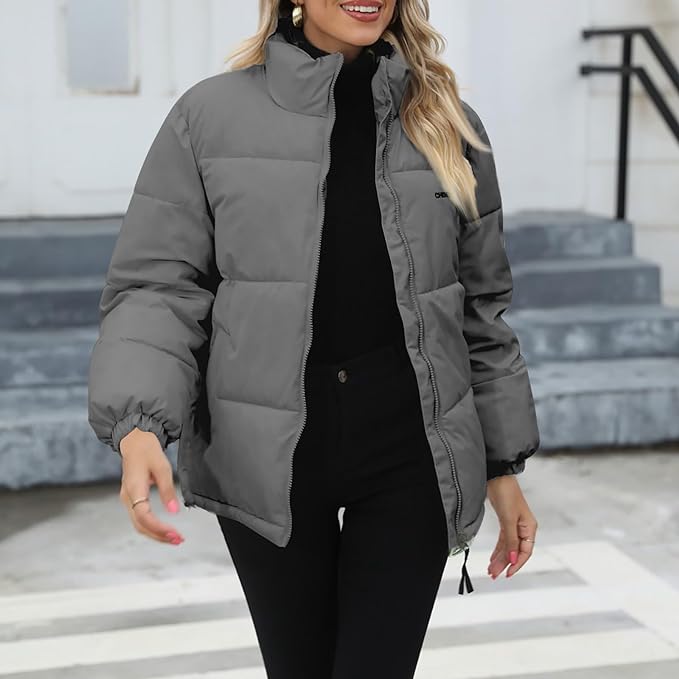 Chaqueta De Invierno Acolchada Con Forro Interior Para Mujer | Ideal Para Días Fríos