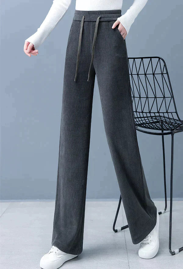 Pantalón De Pierna Ancha Con Cintura Con Cordón Para Mujer | Ideal Para Uso Diario