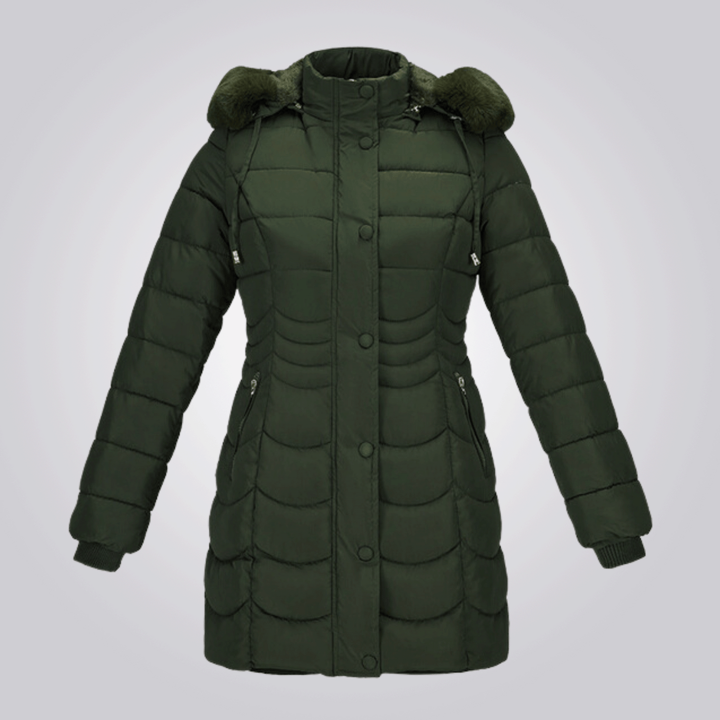 Manteau Largo Con Capucha Ajustable y Desmontable Para Mujer | Ideal Para La Temporada Fría