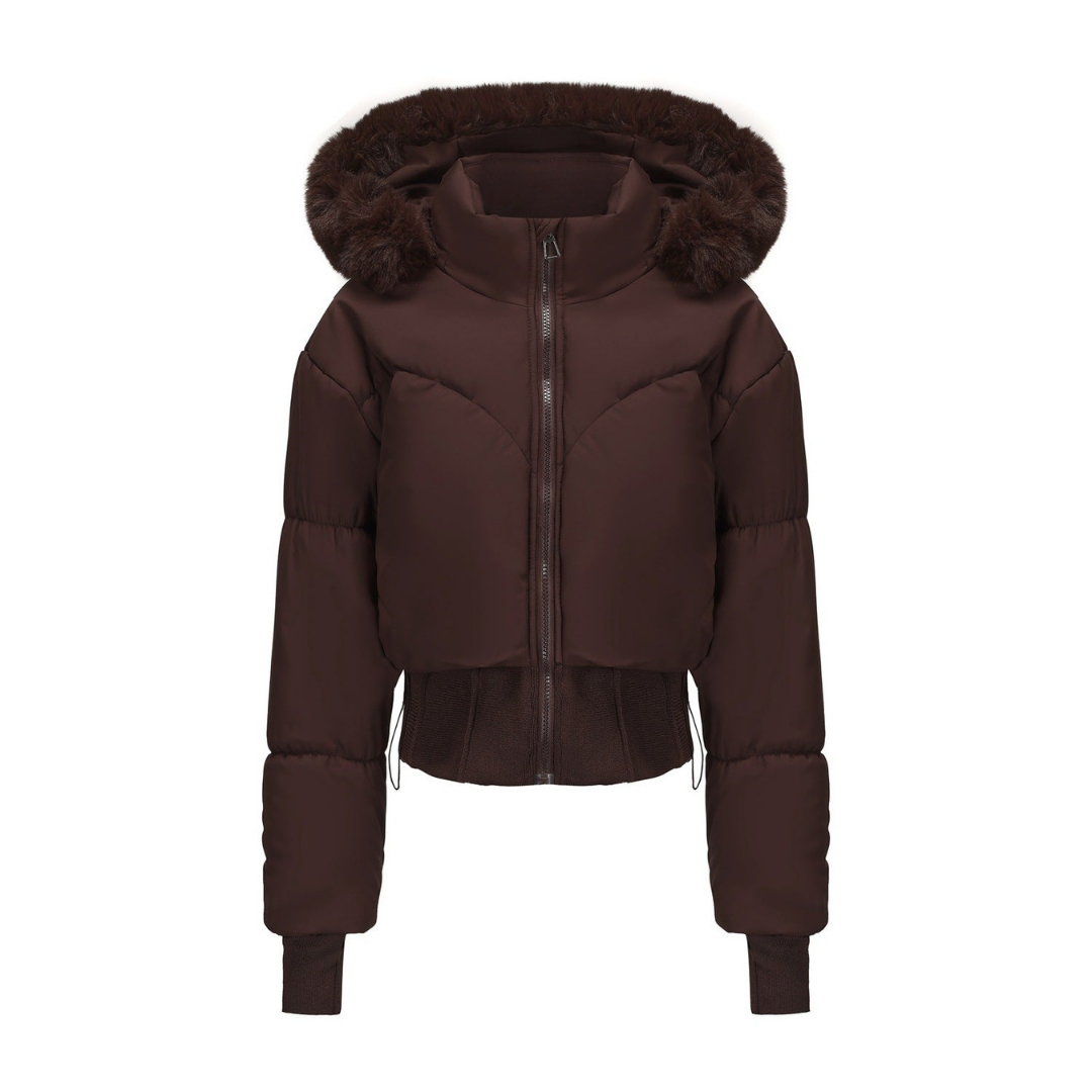 Chaqueta Corta con Cuello Alto para Mujer | Ideal para Uso Diario y Temporada Fría