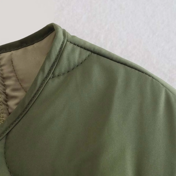 Chaqueta Acolchada con Cuadro para Mujer | Ideal para Otoño E Invierno