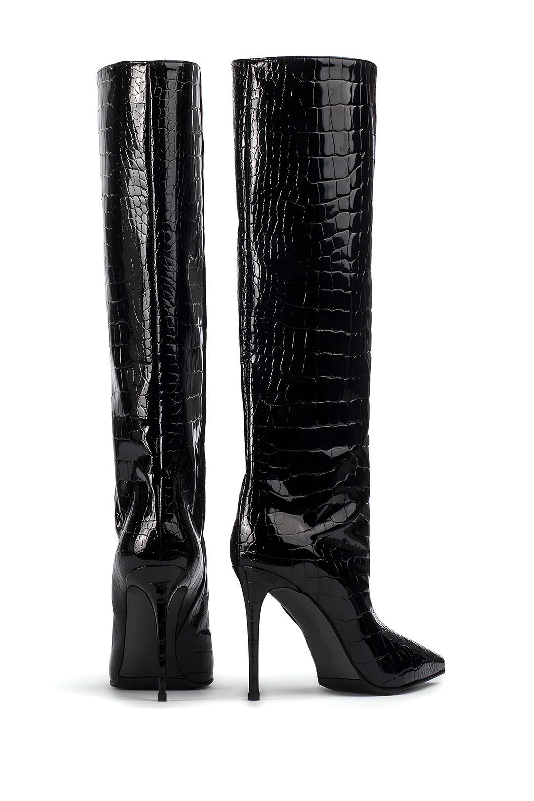 Botas Con Estampado Texturizado Y Tacón Aguja Para Mujer | Ideal Para Ocasiones Nocturnas
