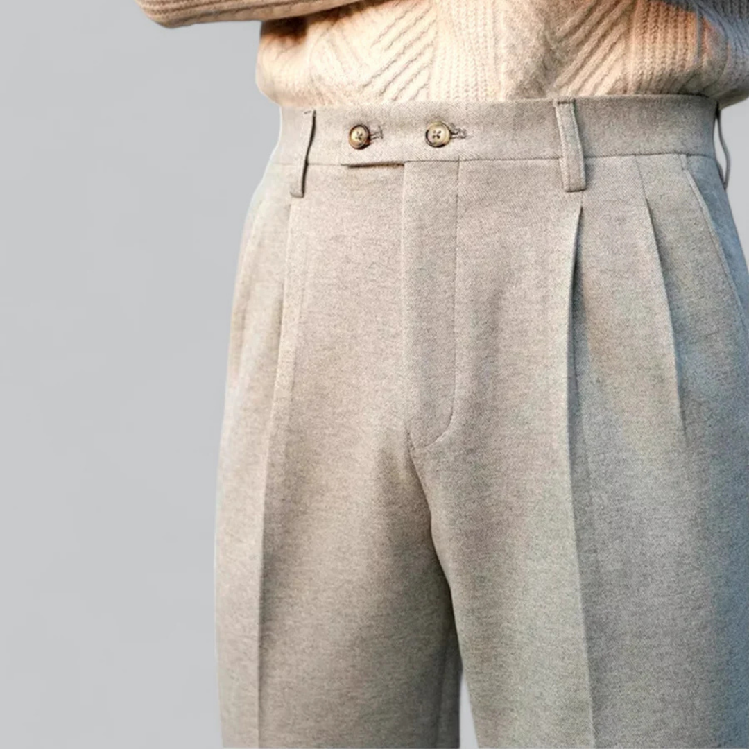 Pantalón Para Hombre Con Corte Ajustado Y Cintura Alta | Ideal Para Uso Diario Y Formal