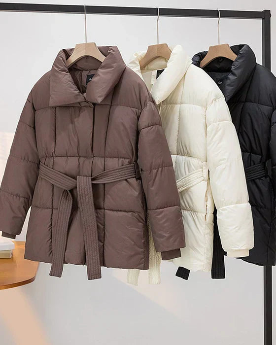 Chaqueta Acolchada Ligera con Solapa para Mujer | Ideal para Días Frescos
