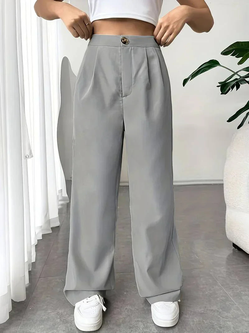 Pantalón Amplio con Piernas Anchas para Mujer | Ideal para Uso Diario, Trabajo o Salidas