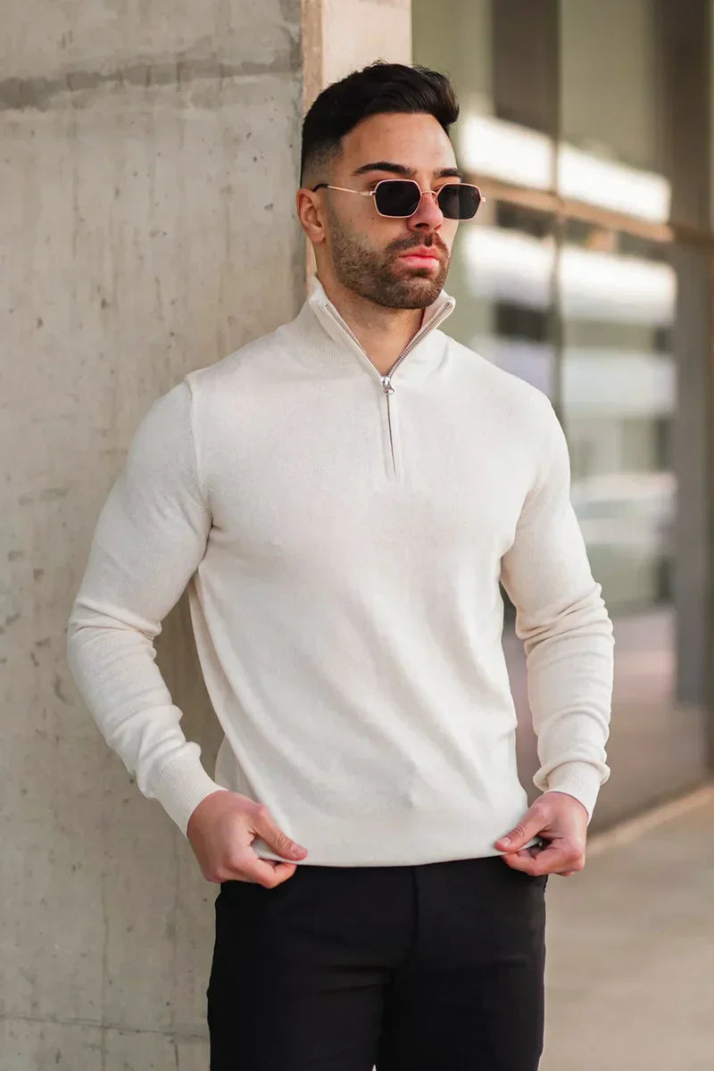 Jersey Con Cuello Alto Y Cremallera Para Hombre | Ideal Para Uso Diario Y Profesional