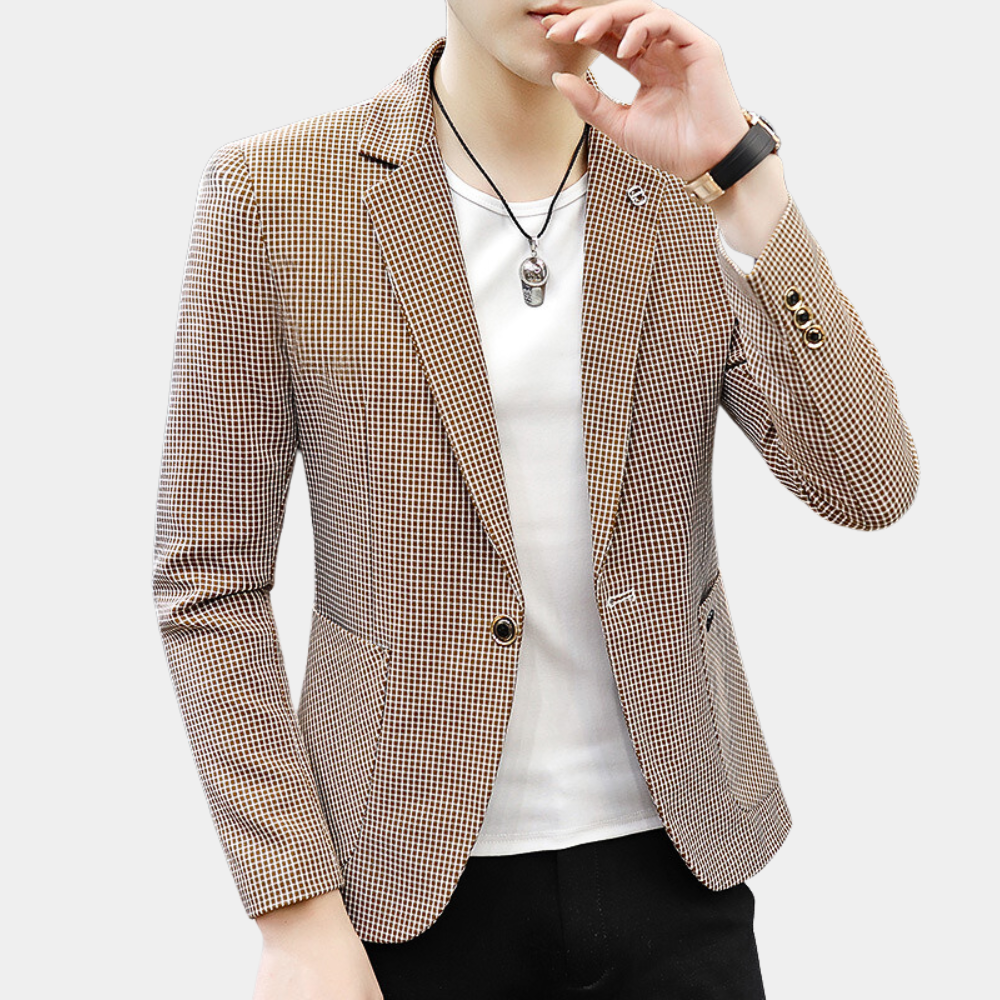 Blazer Con Motivo De Cuadros Para Hombre | Ideal Para Uso Profesional Y Diario