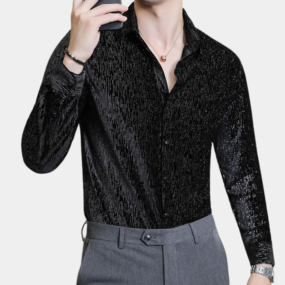 Camisa de Hombre con Estampado Completo para Uso Versátil | Ideal para Salidas y Ocasiones Sociales