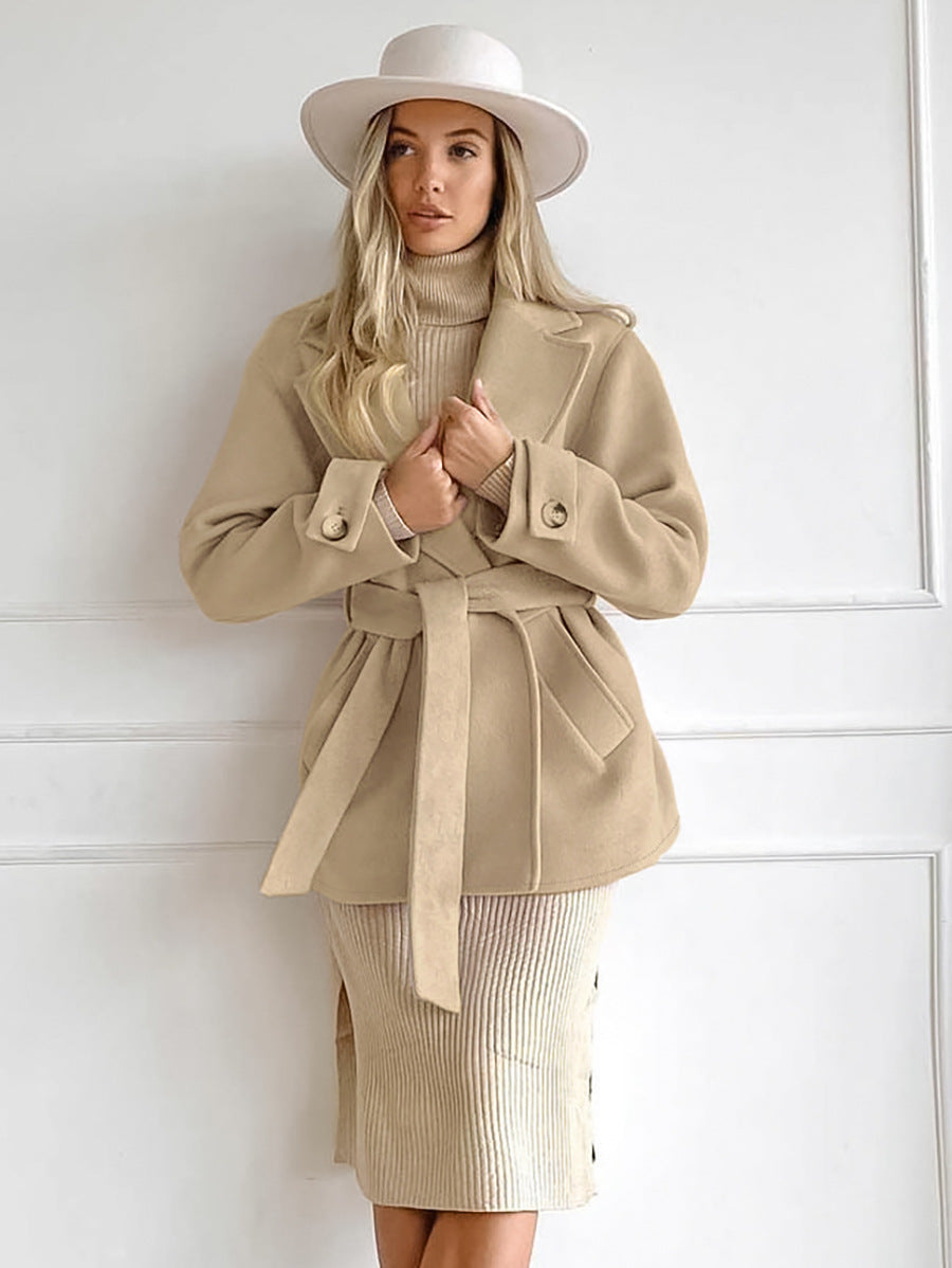Trenchcoat Con Capucha Y Cintura Ajustable Para Mujer | Ideal Para Desplazamientos Diarios En Entretiempo