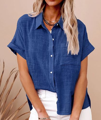 Blusa De Corte Amplio Y Diseño Liso Para Mujer | Ideal Para Uso Diario Y Profesional