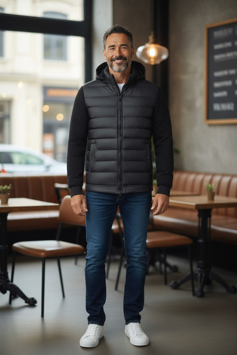 Chaqueta Con Cremallera De Largo Completo Y Capucha Desmontable Para Hombre | Ideal Para Uso Diario