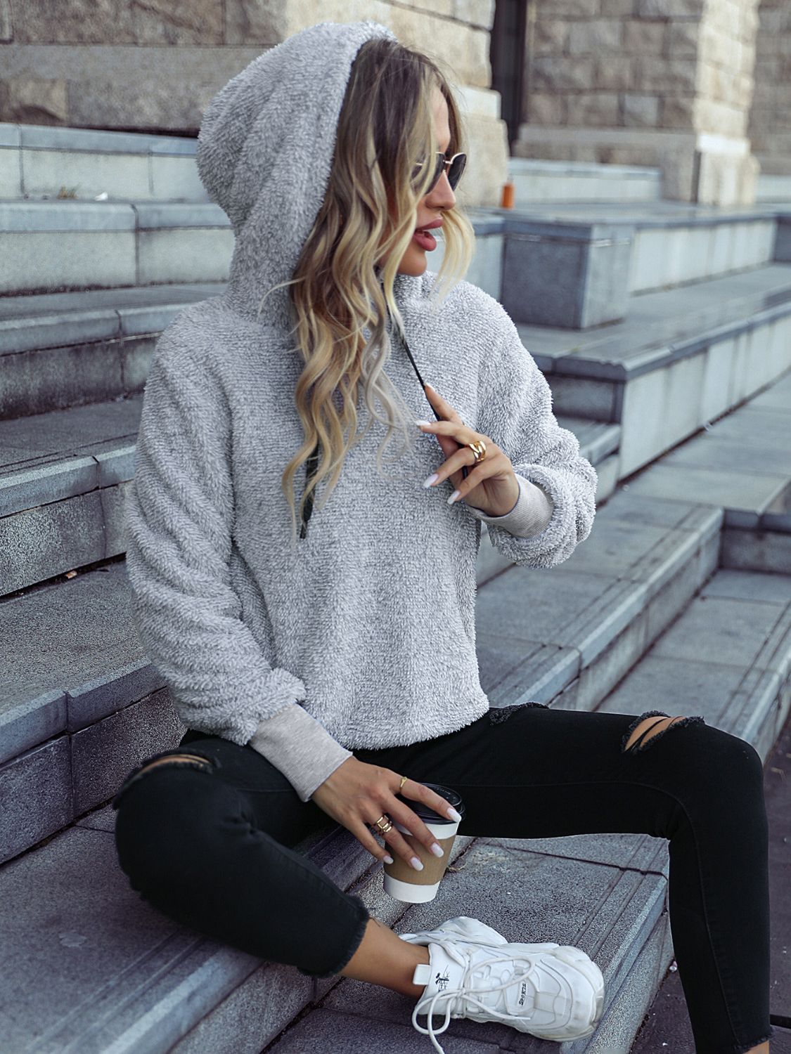 Sudadera Con Capucha Estilo Teddy Para Mujer | Ideal Para Uso Diario