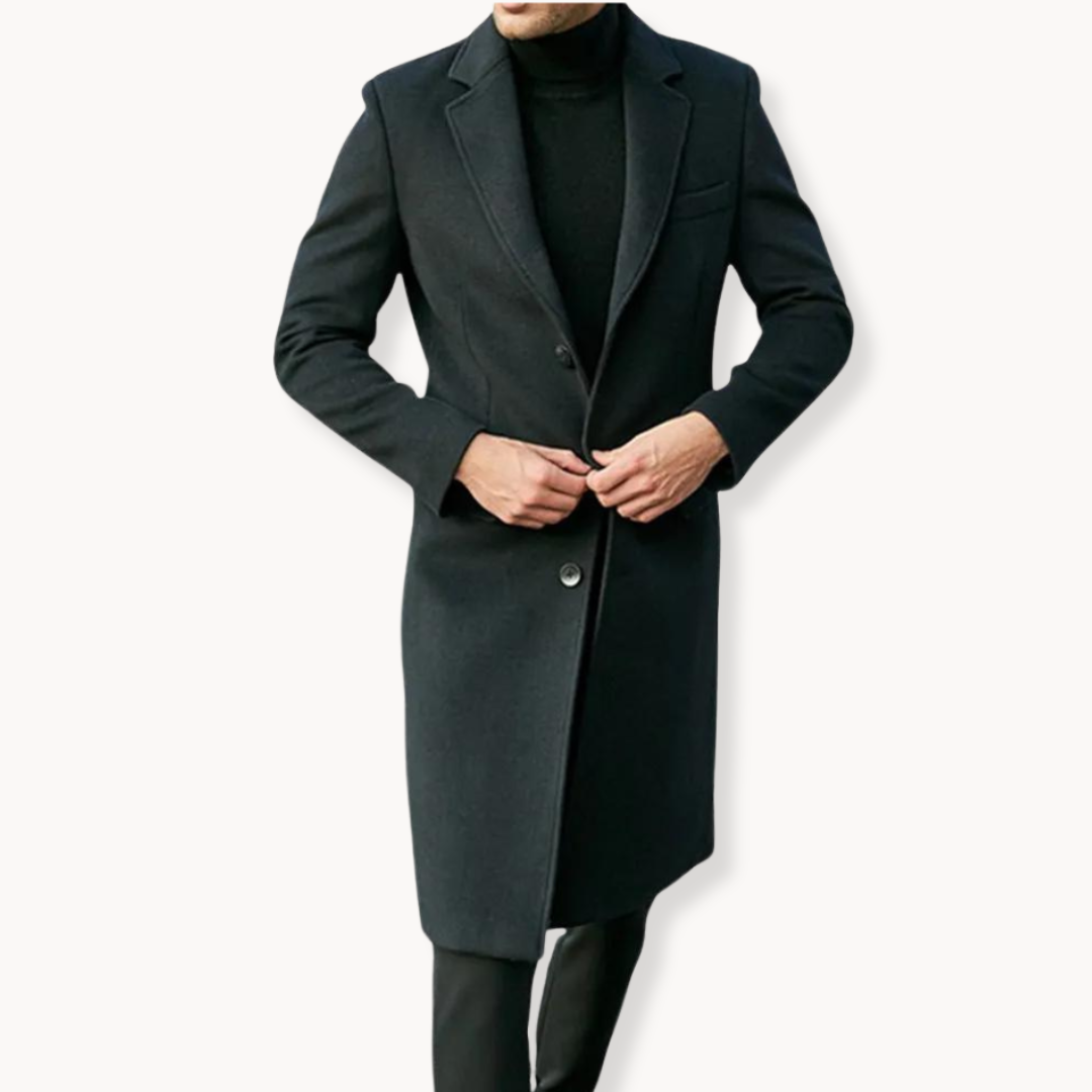 Blazer Largo De Corte Ajustado Con Cierre De Botones Para Adultos | Ideal Para Uso Diario O Semi-formal