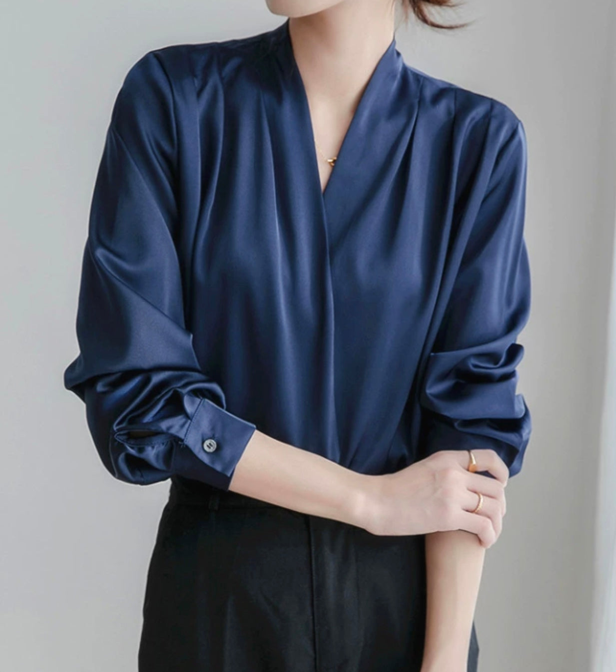Blusa Con Mangas Abullonadas Y Cintura Plisada Para Mujer | Ideal Para Uso Diario Y Ocasiones