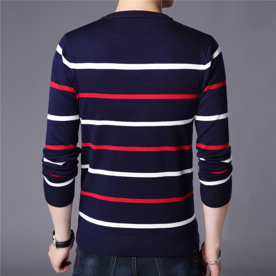 Jersey De Manga Larga Slim Para Hombre | Ideal Para Uso Diario Y Capas Intermedias