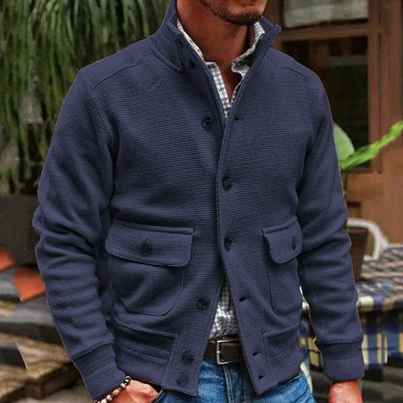 Veste Avec Boutons Apparents Et Poches Multiples Pour Homme | Idéale Pour Les Journées Décontractées En Saison Fraîche