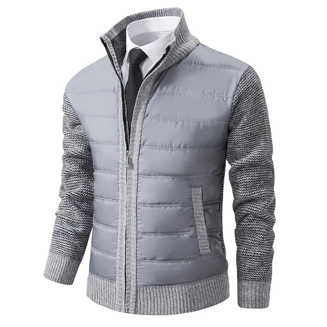 Chaqueta con Cuerpo Acolchado y Mangas de Punto para Hombre | Ideal para Entretiempo