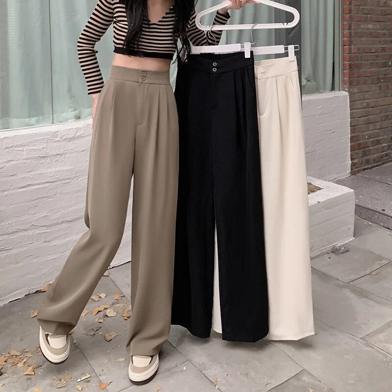 Pantalón De Talle Alto Con Piernas Acampanadas Para Mujer | Ideal Para Uso Diario Y Ocasiones
