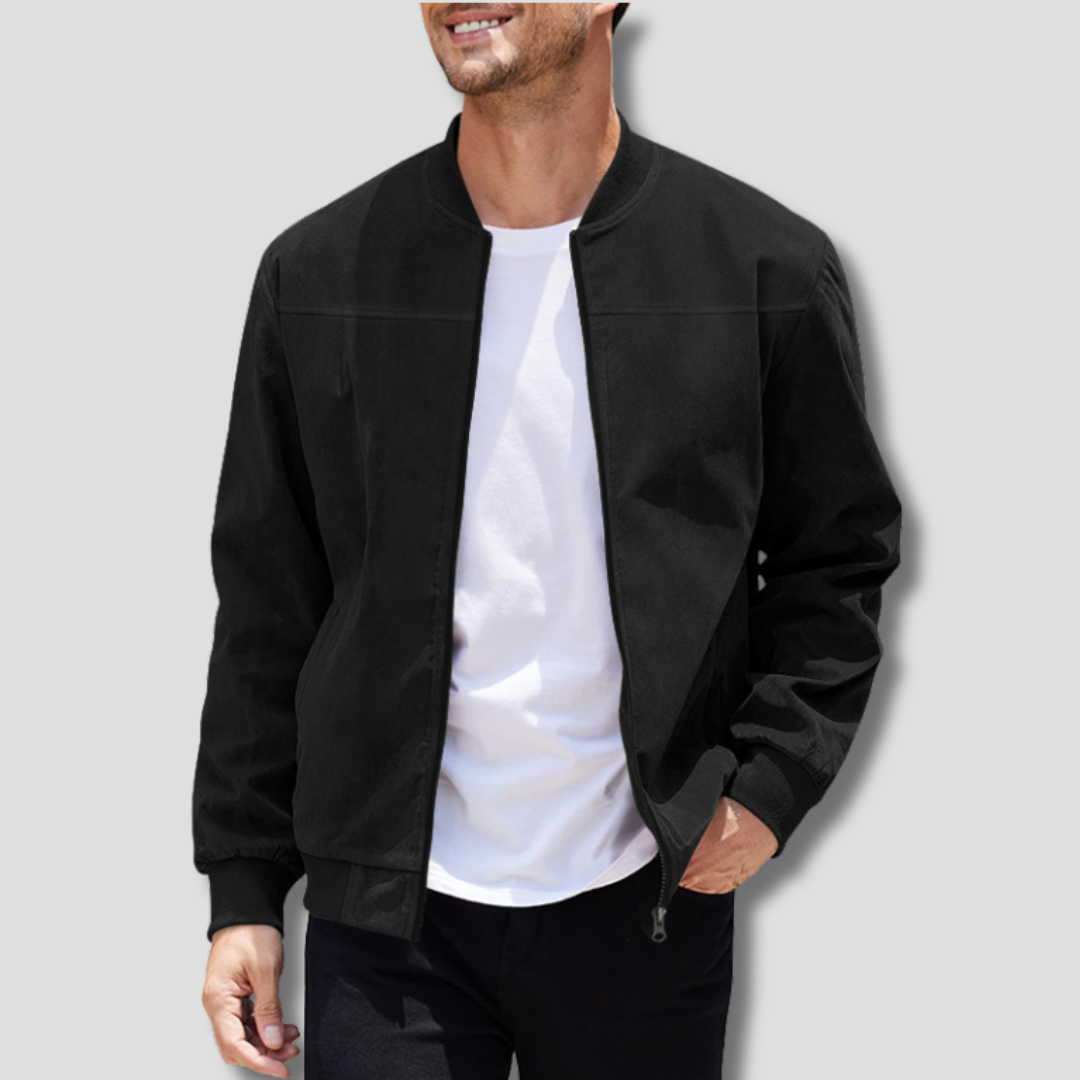 Chaqueta Bomber con Cierre de Cremallera para Adultos | Ideal para Períodos de Entretiempo