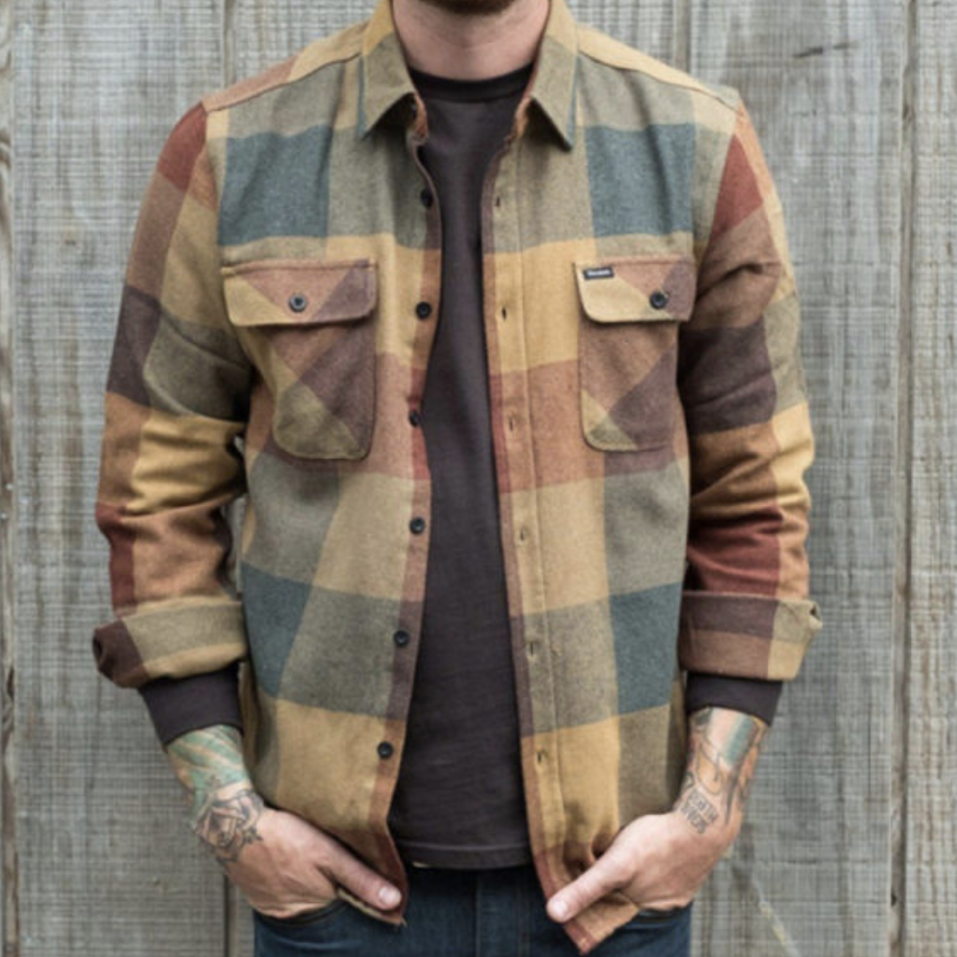 Camisa Con Motivo De Cuadros Y Cierre Abotonado Para Hombre | Ideal Para Uso Diario