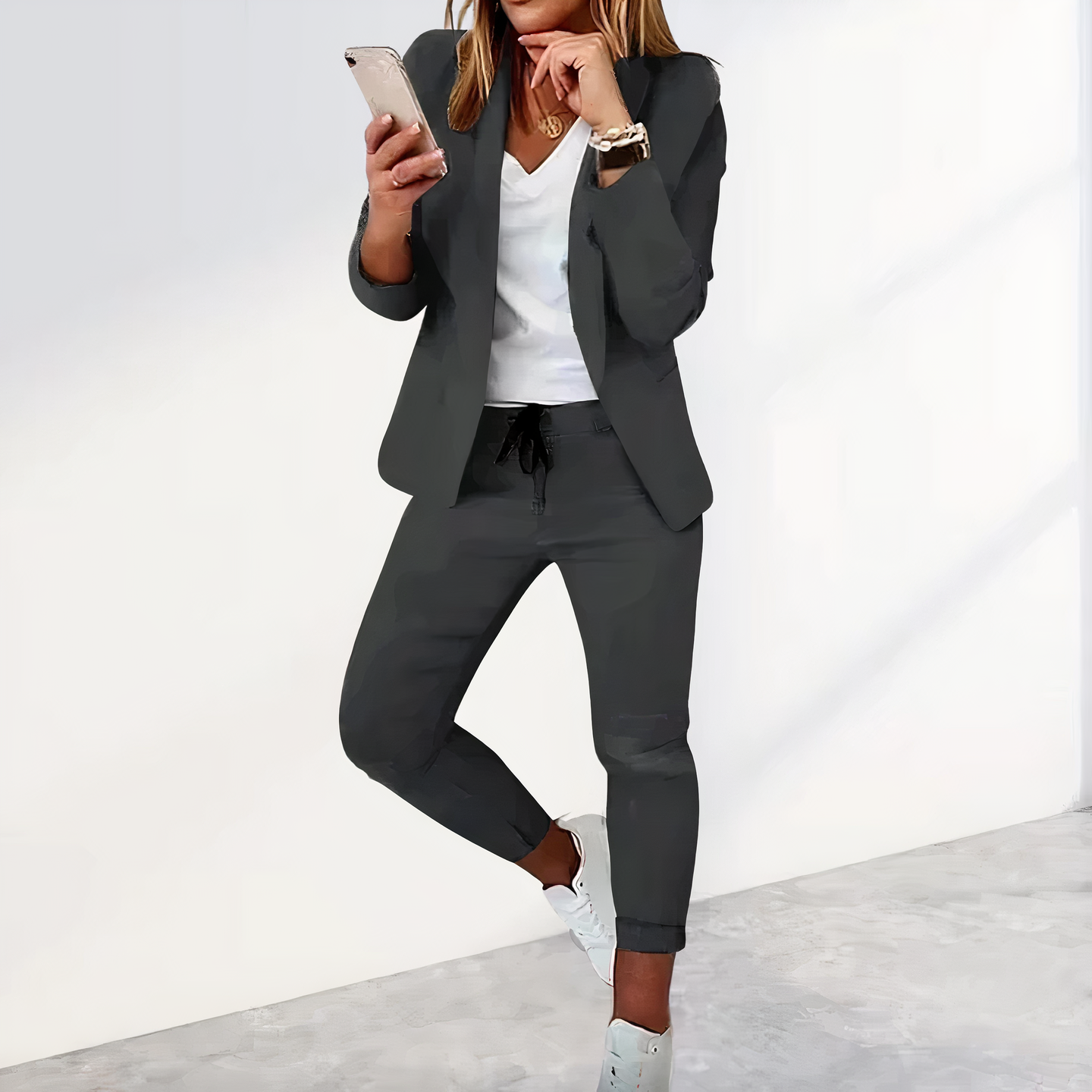 Ensemble Blazer Et Pantalon Avec Coupe Structurée Pour Femme | Idéal Pour Un Usage Professionnel