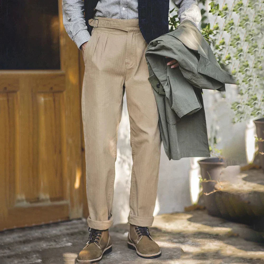 Pantalones Para Hombre Con Corte Recto Y Pliegues Frontales Para Hombre | Ideal Para Uso Diario