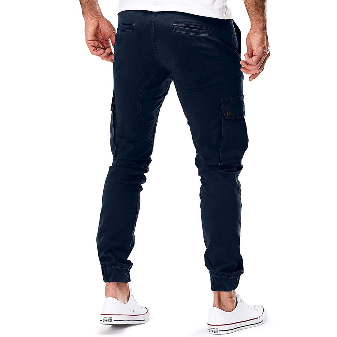 Pantalón Cargo De Corte Amplio Con Bolsillos Múltiples Para Hombre | Ideal Para Uso Diario Y Actividades Exteriores