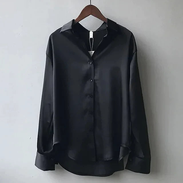 Blusa De Mujer Con Manga Larga Y Cierre De Botones | Ideal Para Oficina Y Uso Diario
