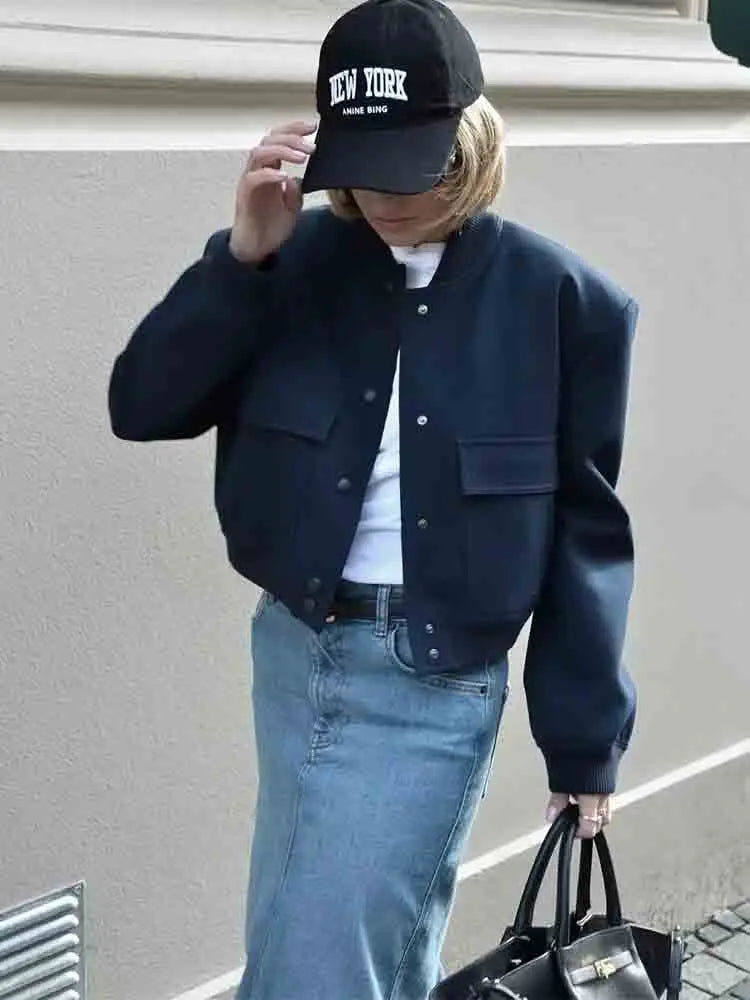 Chaqueta Bomber Corta Con Acabados Ajustados Para Mujer | Ideal Para Entretiempo Y Uso Diario