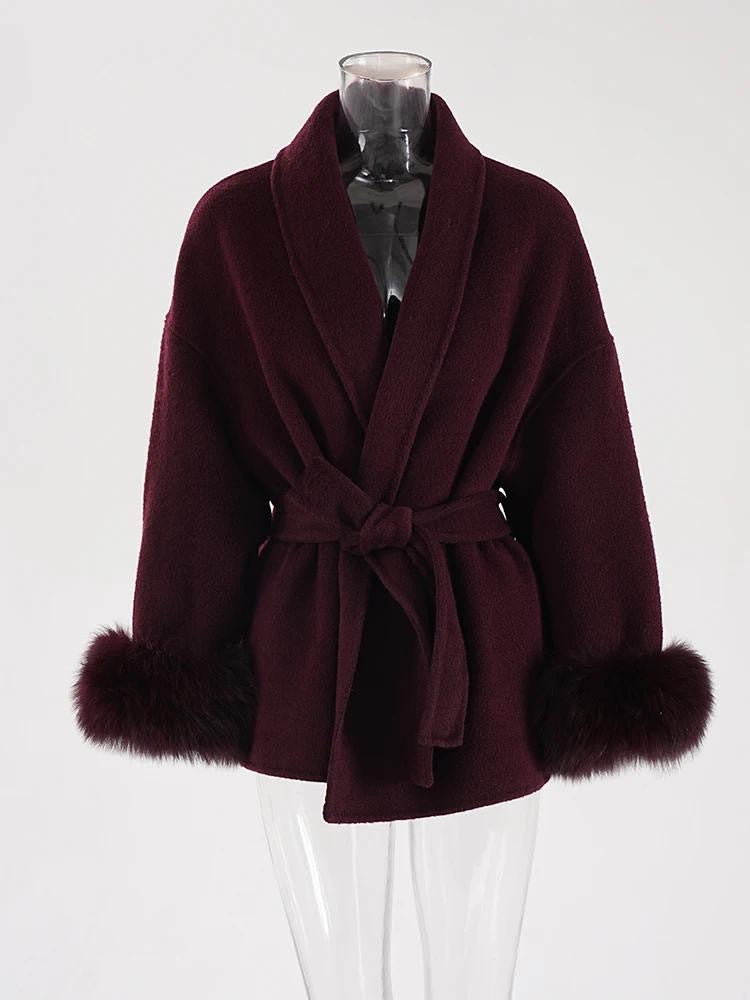 Abrigo De Temporada Fría Con Cinturón Ajustable Para Mujer | Ideal Para Otoño E Invierno