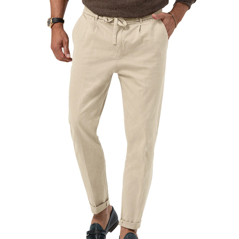 Pantalón De Tiro Alto Con Pierna Recta Para Hombres | Ideal Para Uso Diario Y Profesional